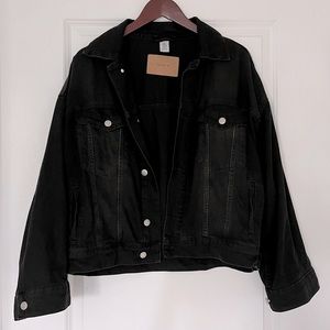 H&M Oversized Short Denim Jacket